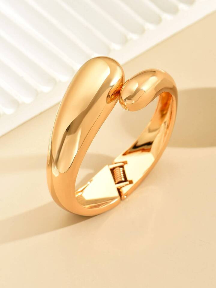 1pc Gold-tone Abstract Snake-shaped Geometric Design Party Zinc Alloy Bracelet For Couples | SHEIN