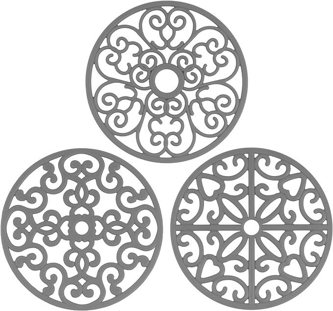 CHEFBEE 3PCS Trivets for Hot Dishes, Trivet Hot Plate Holder for Pots and Pans, Countertop, Silic... | Amazon (US)