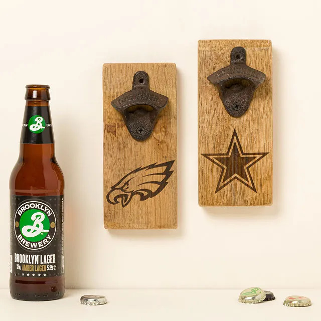 NFL Barrel Stave Wall-Mounted Bottle Opener | UncommonGoods