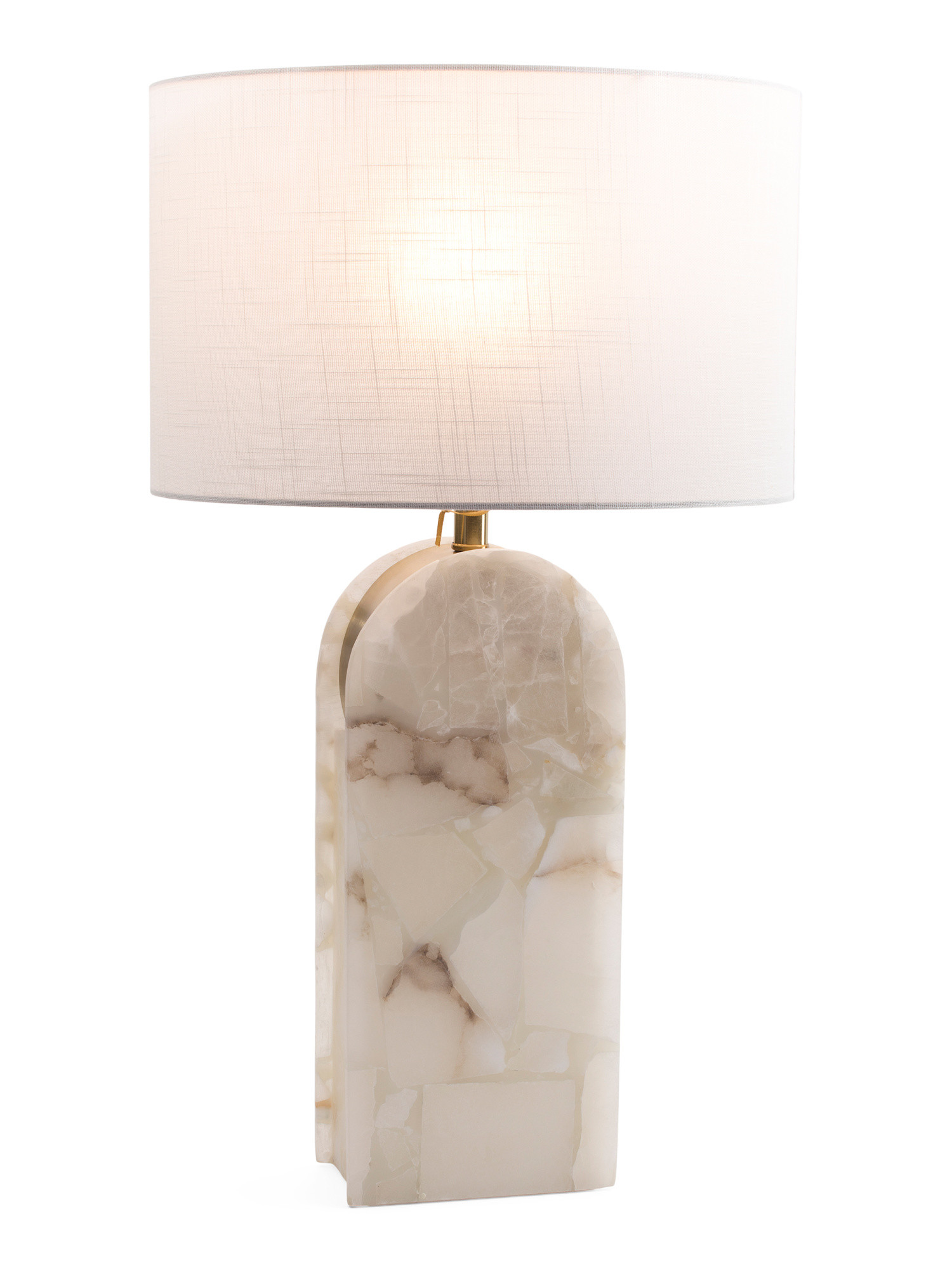 28in Alabaster Metal Table Lamp With Nightlight | TJ Maxx