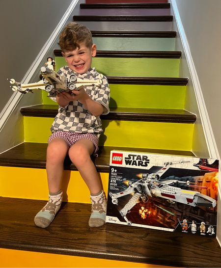 Luke’s first Lego set - the Star Wars X-wing! It says ages 8+ but this was great for our 4.5 year old to do with his dad. Took about a week working in 30 minute daily sessions. So much fun! Great gift idea for little kids who love Star Wars! 

#LTKGiftGuide #LTKkids #LTKfamily