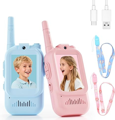 Video Walkie Talkies for Kids – Kids Walkie Talkies 2 Pack with Voice Changer, 1000 Feet Range,... | Amazon (US)