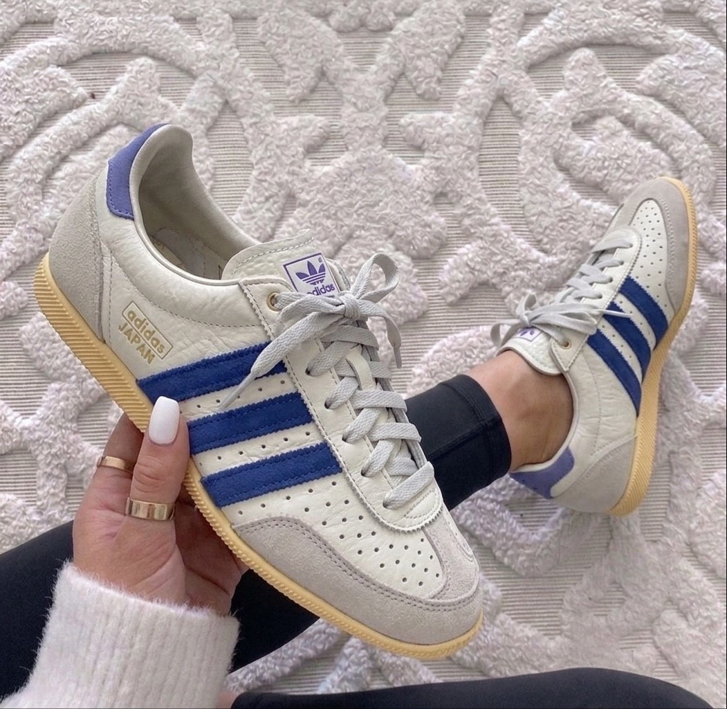 These adidas Japan sneakers are marked down to $72 from $120 and they’re such a cute vintage inspired find. 

They fit true to size with a slim, streamlined silhouette that looks amazing with jeans, dresses, and athleisure. 

The cushioned feel makes them comfortable enough for allday wear while still giving that trendy retro look. 💙🤍
