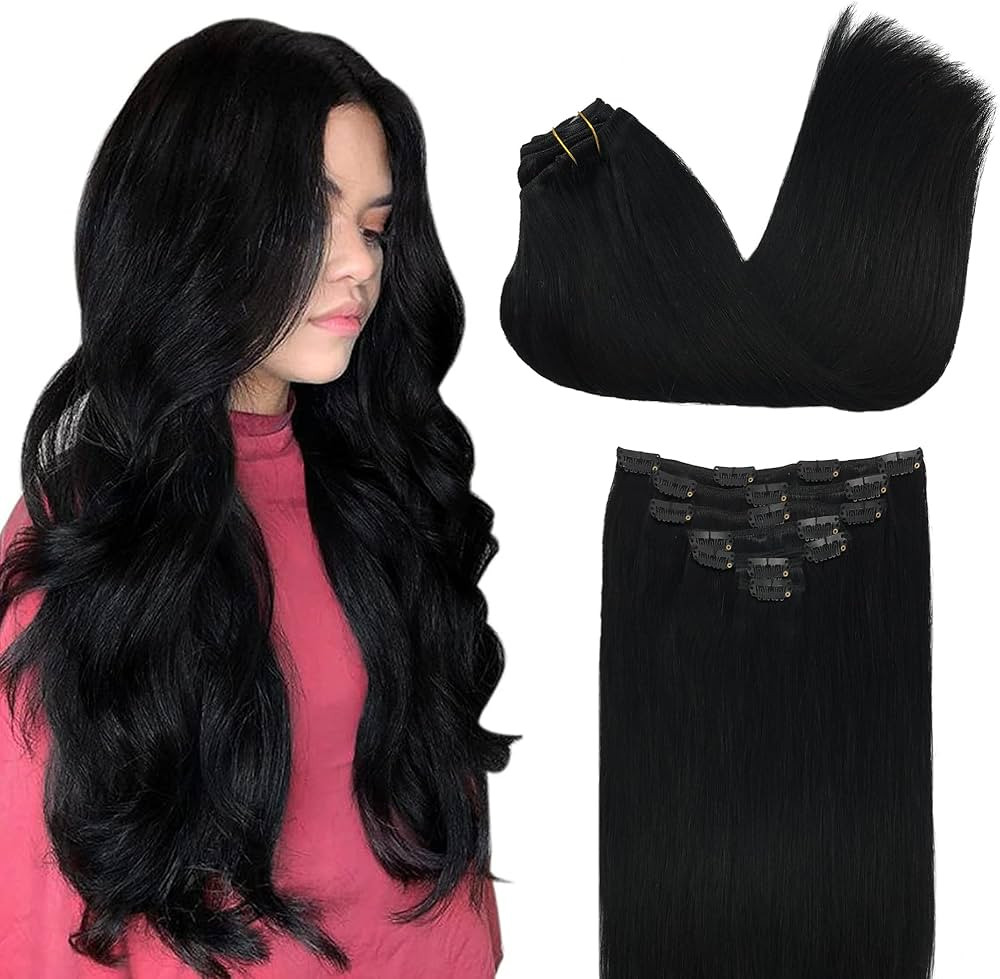 GOO GOO Clip in Hair Extensions Real Human Hair, Remy Human Hair Extensions Clip ins for Women, N... | Amazon (US)