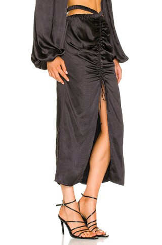 For Love & Lemons Pia Maxi Skirt in Black from Revolve.com | Revolve Clothing (Global)