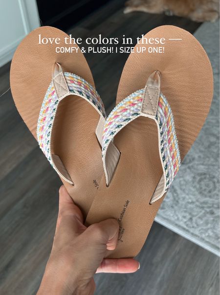 Cutie flip flops — I size up 🤎✨ they have so many colors in them to go w/ a lot!

Walmart finds / sandals / neutrals / casual / Holley Gabrielle 

#LTKSeasonal #LTKfindsunder50 #LTKshoecrush