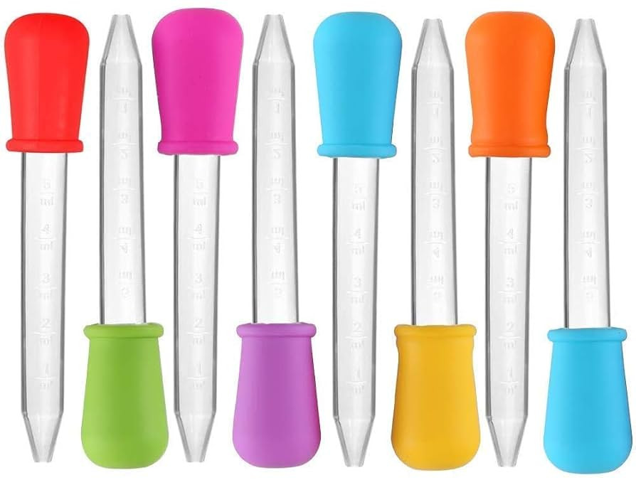 8 Pack Liquid Droppers Silicone 5ml Clear Liquid Medicine Eye Dropper with Bulb Tip for Kids Cand... | Amazon (US)