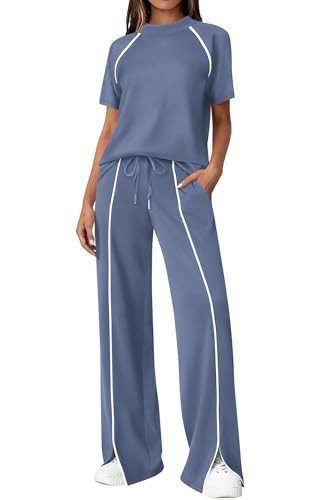 Amazon.com: BTFBM Casual Two Piece Sets For Women Summer Outfits Solid Matching Sweatsuit Lounge ... | Amazon (US)
