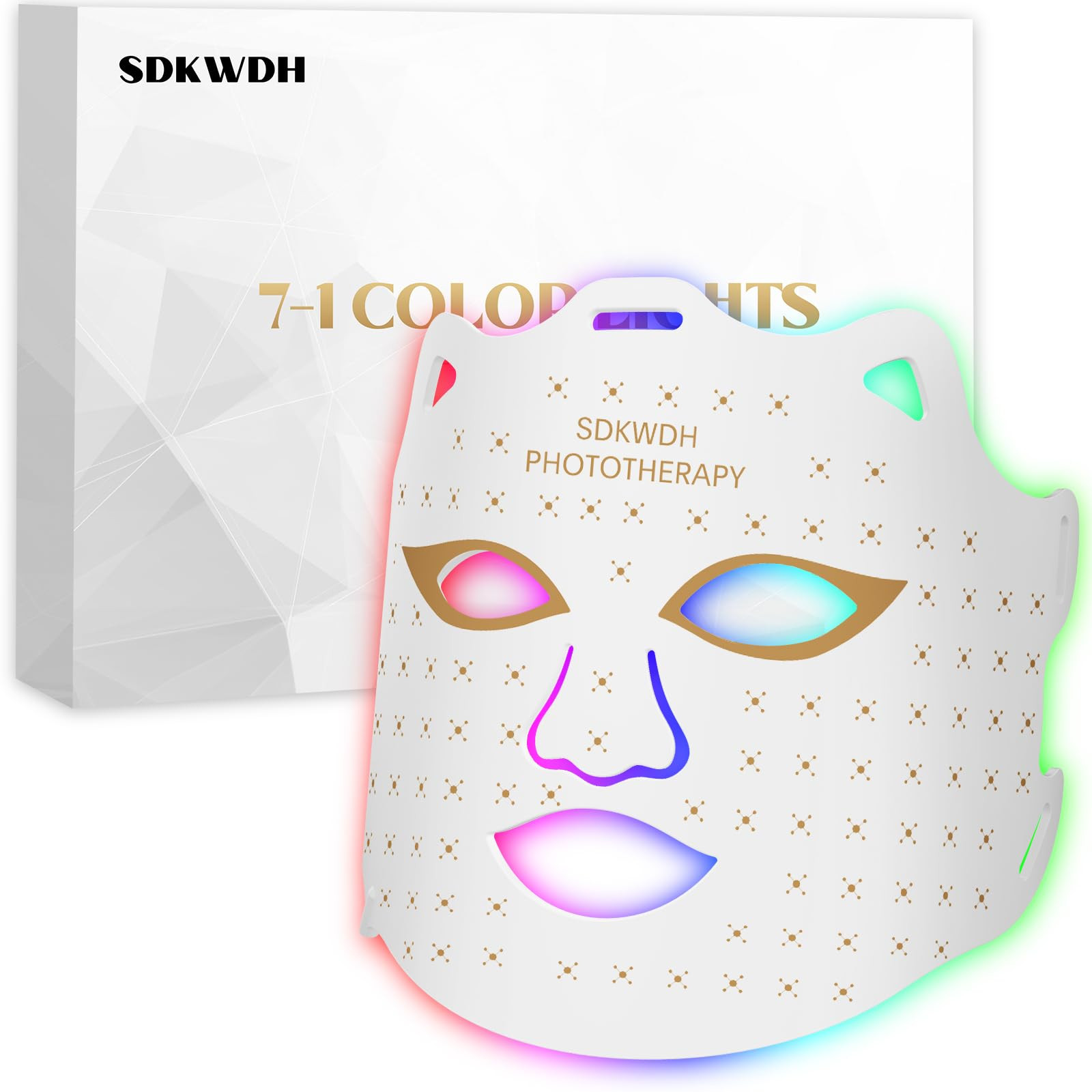Red Light Mask for Face, 7-1 Colors Facial Care Mask, 850nm Infrared & Red Light Masks, Ergonomic... | Amazon (US)