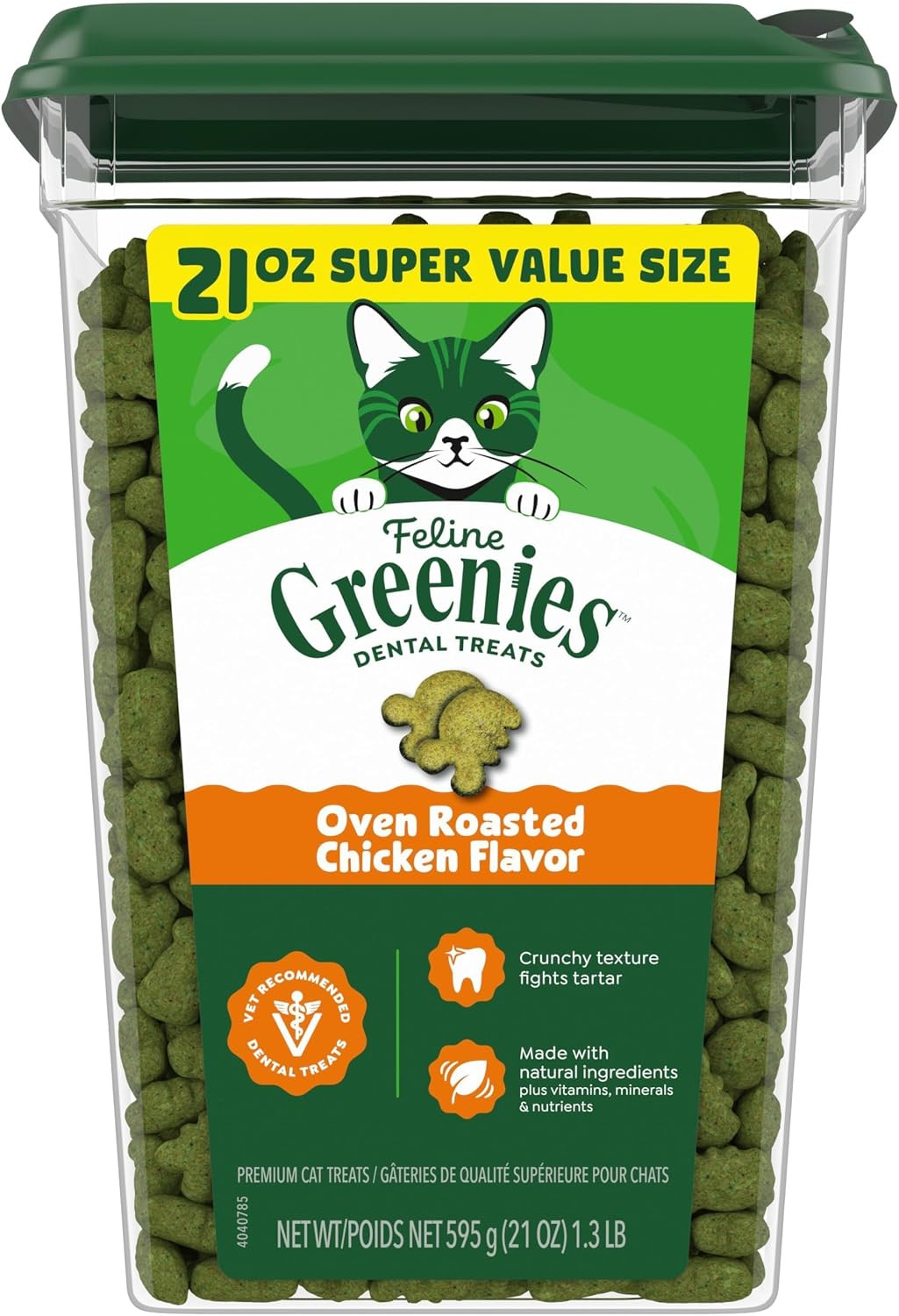 Greenies Cat Treats, Feline Veterinarian-Recommended Adult Natural Dental Cat Treats, Oven Roaste... | Amazon (US)
