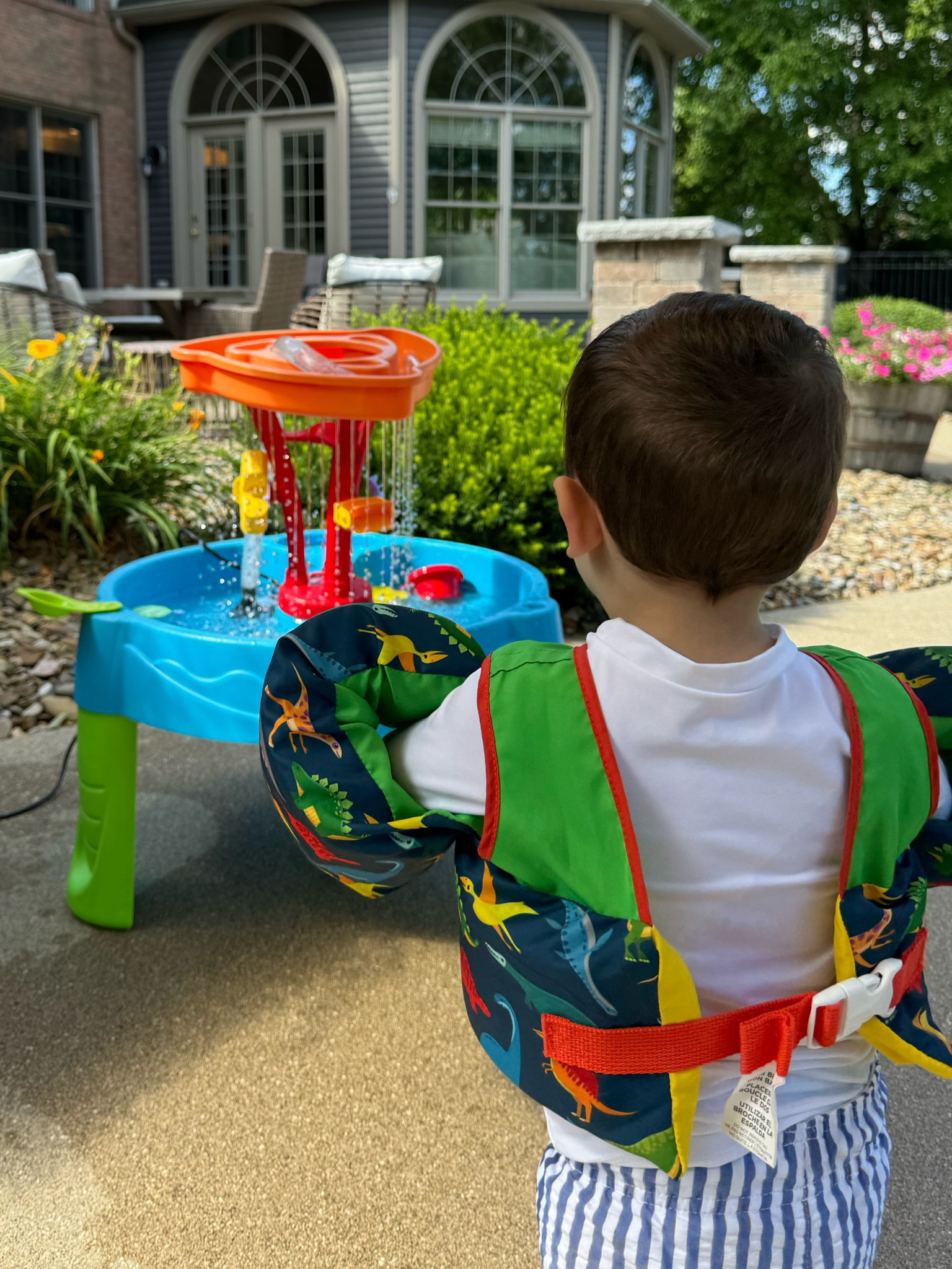 Highly recommend adding a water pump and tube to your water table for an endless water fall. The kids love that the water keeps coming through and definitely keeps them at the table longer 🙌🏼 

Mom hacks. Summertime fun. Outdoor toys. Water table hack. Step2 water table. Toddler activities. 

#LTKSeasonal #LTKFamily