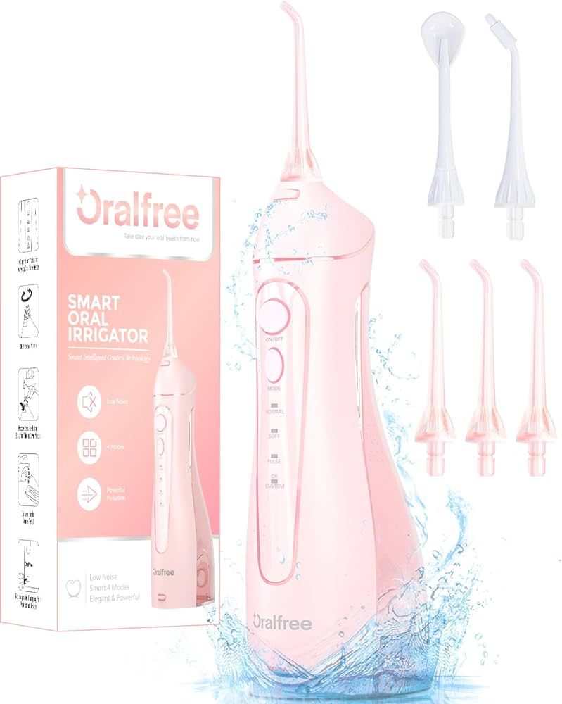 Oralfree Water Dental flosser Teeth Picks - Braces Cordless Oral Irrigator Portable Rechargeable ... | Amazon (US)