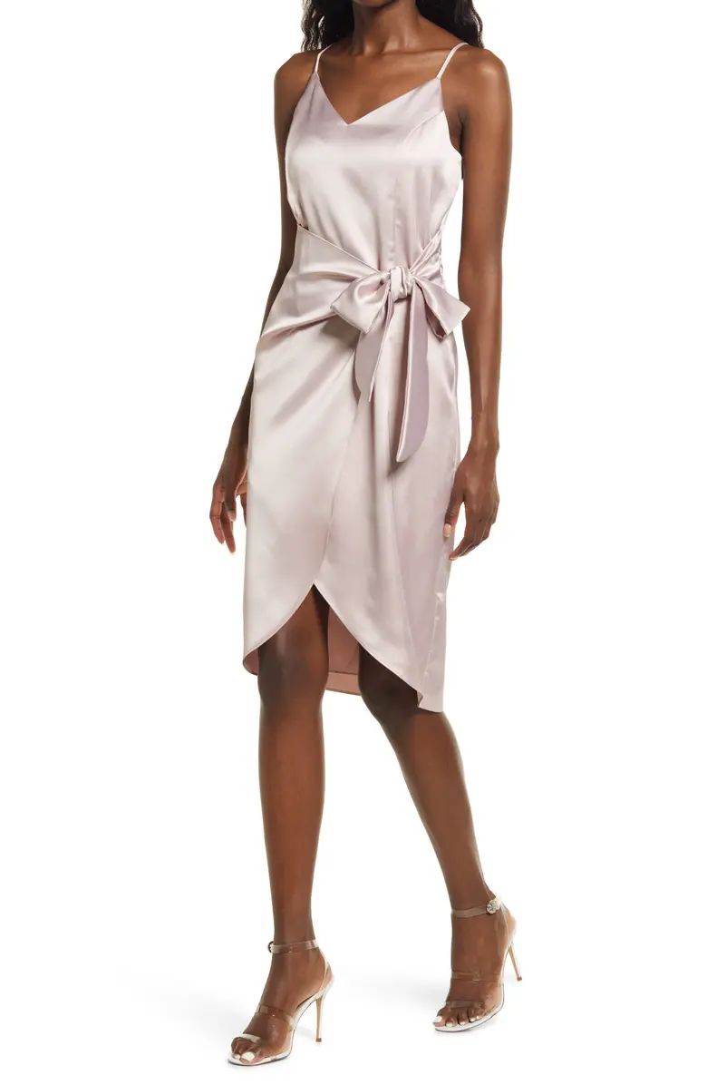 Chelsea28 Satin Wrap Slipdress | Nordstrom | Nordstrom