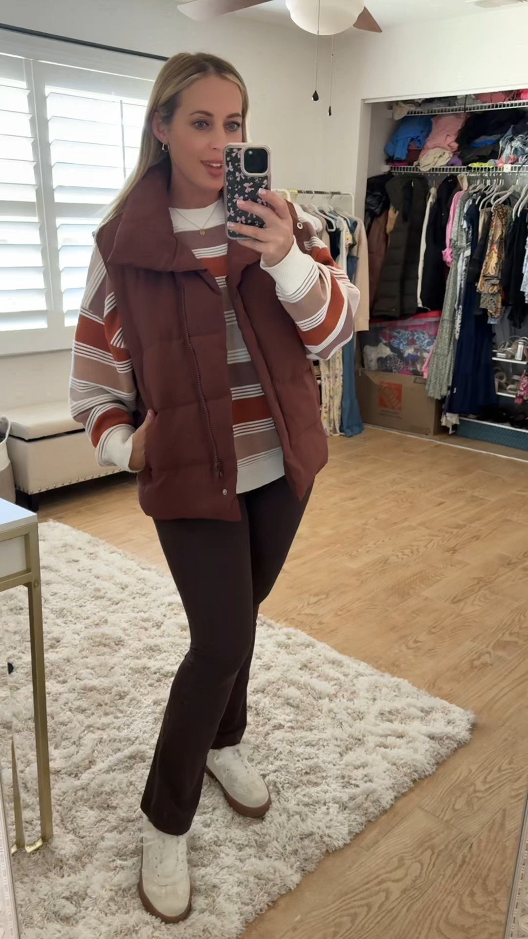 Puffer vest outfit at 11 weeks pregnant 

#LTKootd #LTKMidsize #LTKBump