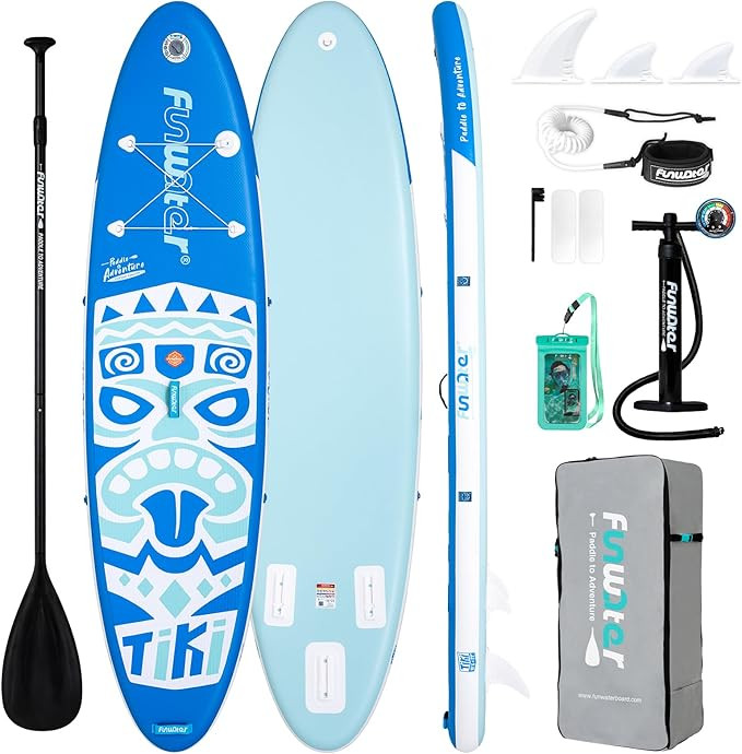 FunWater 8'/10'/10'6"/11'6" Inflatable Stand Up Paddle Board with Premium SUP Paddleboard Accesso... | Amazon (US)
