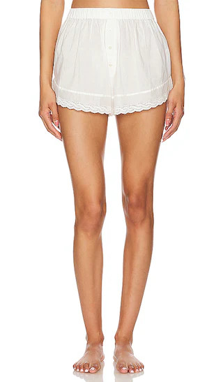 The Eyelet Tap Short in True White | Revolve Clothing (Global)