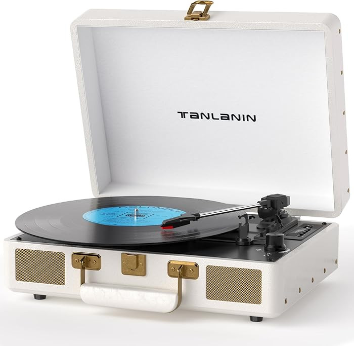 Vintage 3-Speed Bluetooth Portable USB Suitcase Record Player with Built-in Speakers, Upgraded Vi... | Amazon (US)