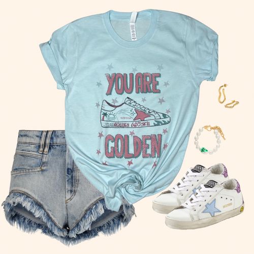 You Are Golden Graphic Tee (Vintage Feel) | Sassy Queen