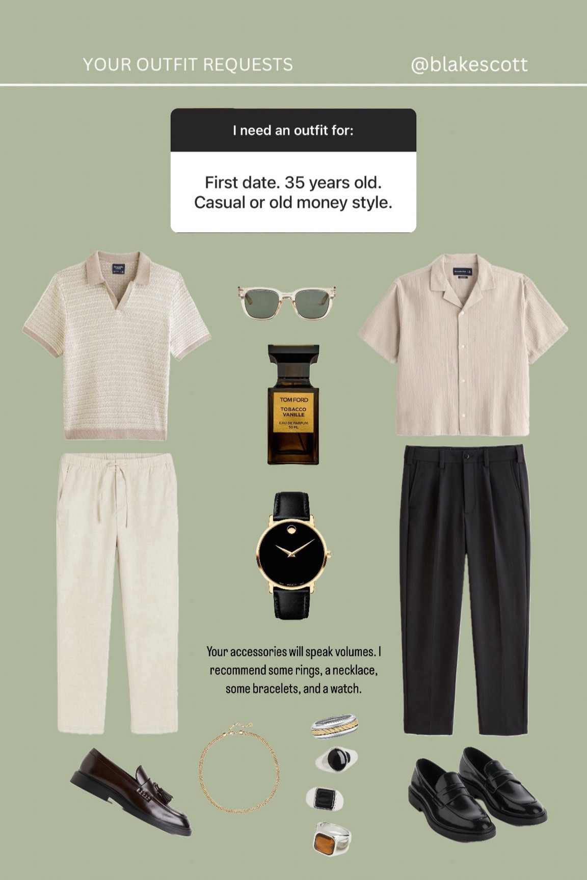 Answering your requests. Here’s a look I put together for a day or night date look. With warmer weather coming, you can wear both for any occasion. 

#LTKmens #LTKstyletip