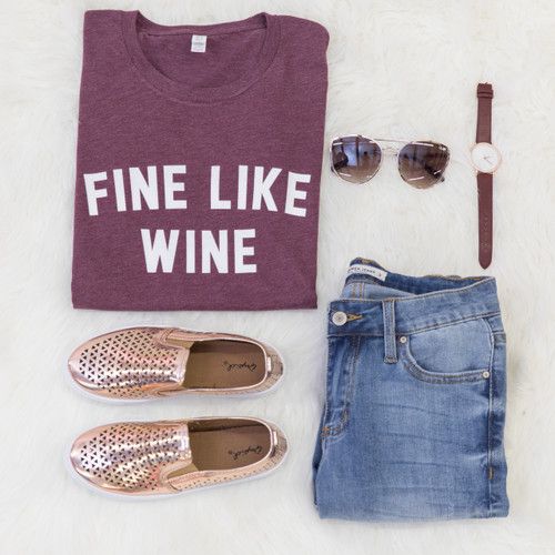 Fine Like Wine Graphic Tee | The Pink Lily Boutique