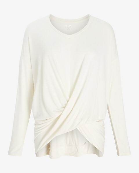 Relaxed Twist Front Tee | Express