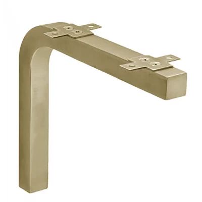 Square Shelf Bracket Linnea Color: Satin Brass, Size: 7'' H x 8'' W x 0.15'' D | Wayfair North America