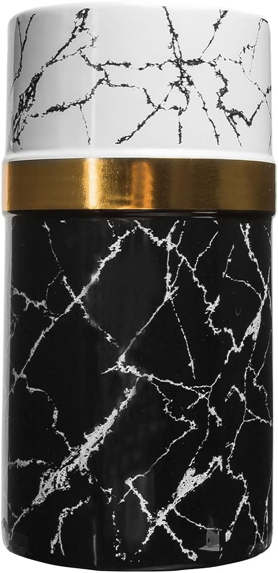 Samawi Black Vase for Home Decor Black Tall Vase Black Vases for Decor Marble Vase Tall Large Dec... | Amazon (US)