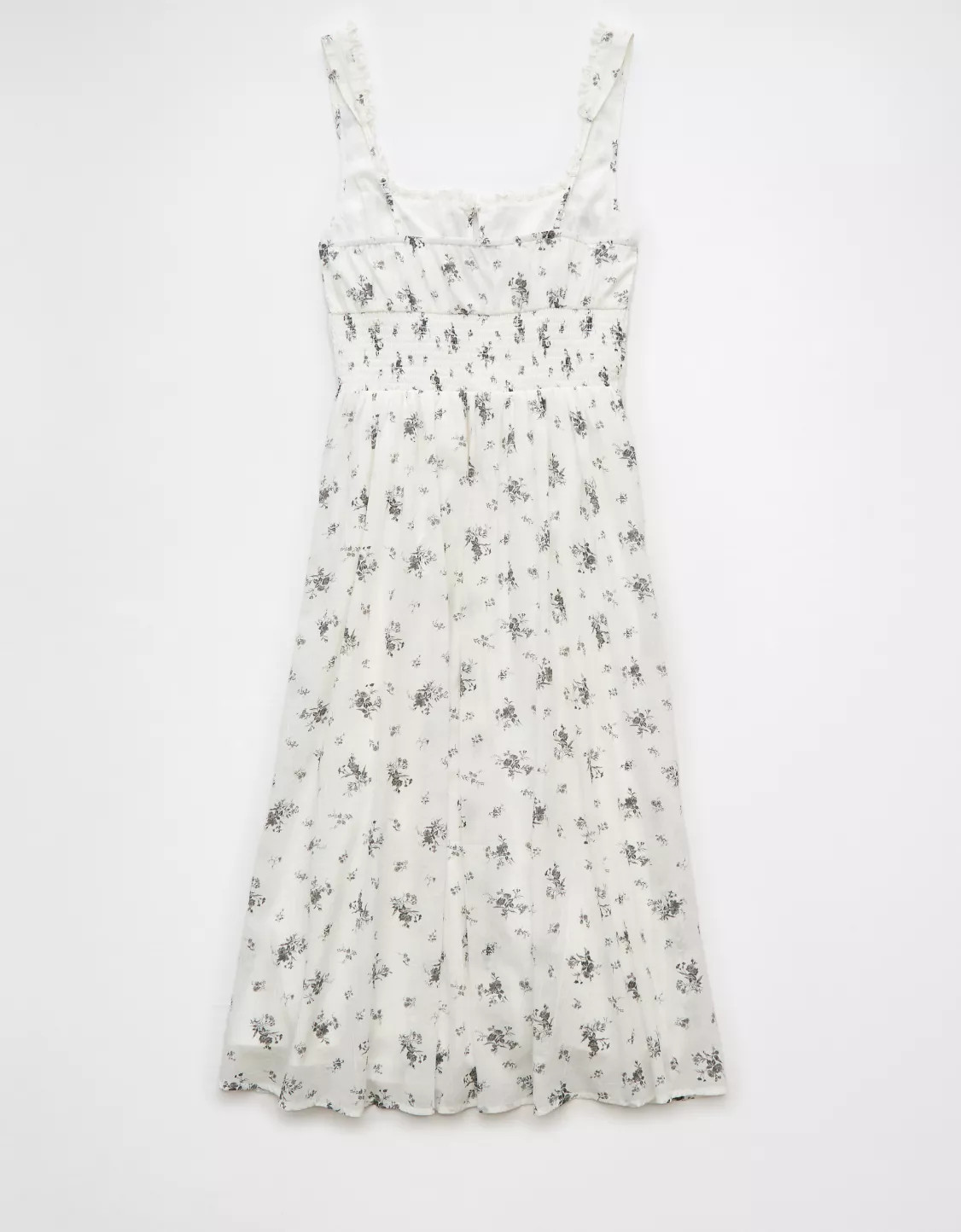 AE Corset Bodice Floral Midi Dress | American Eagle Outfitters (US & CA)