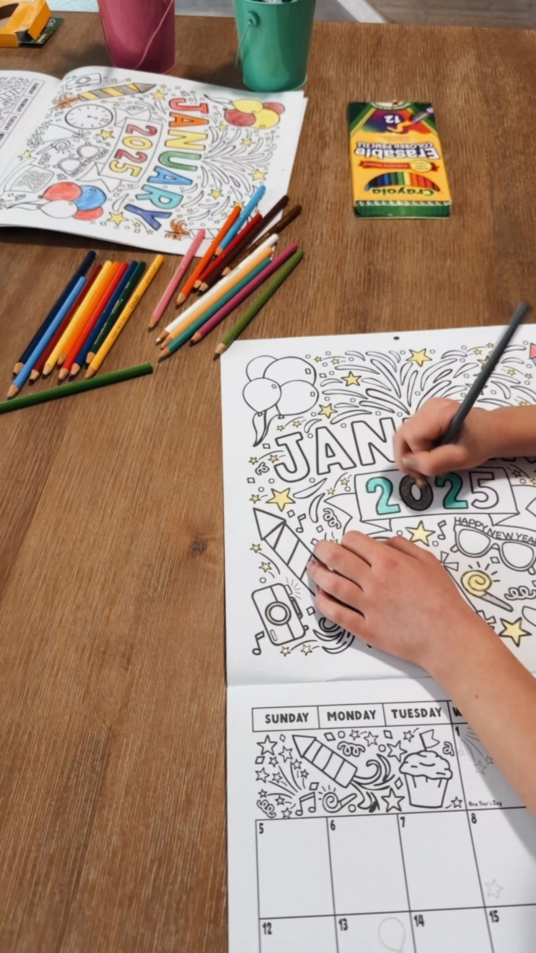 The girls have been working on their calendars today! 🥰 
#amazon #calendar #newyear

#LTKKids