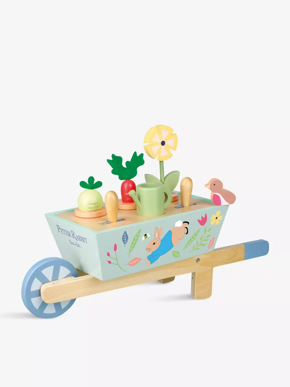Peter Rabbit wood wheelbarrow toy set | Selfridges