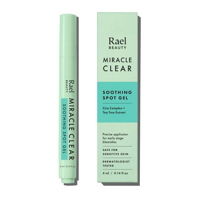 Rael Miracle Clear Succinic Acid Soothing Spot Gel - 0.14 fl oz: Vegan, Contains Salicylic Acid, Contains Tea Tree Oil, For Acne-Prone Skin | Target