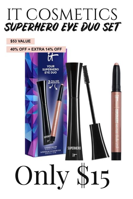 My fav mascara and eyeshadow stick set 40% + 14% off for 48 hours only $15 

#LTKsalealert #LTKfindsunder50 #LTKbeauty