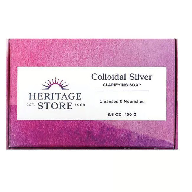 Heritage Store Colloidal Silver Clarifying Soap | 3.5 oz Bars | Swanson