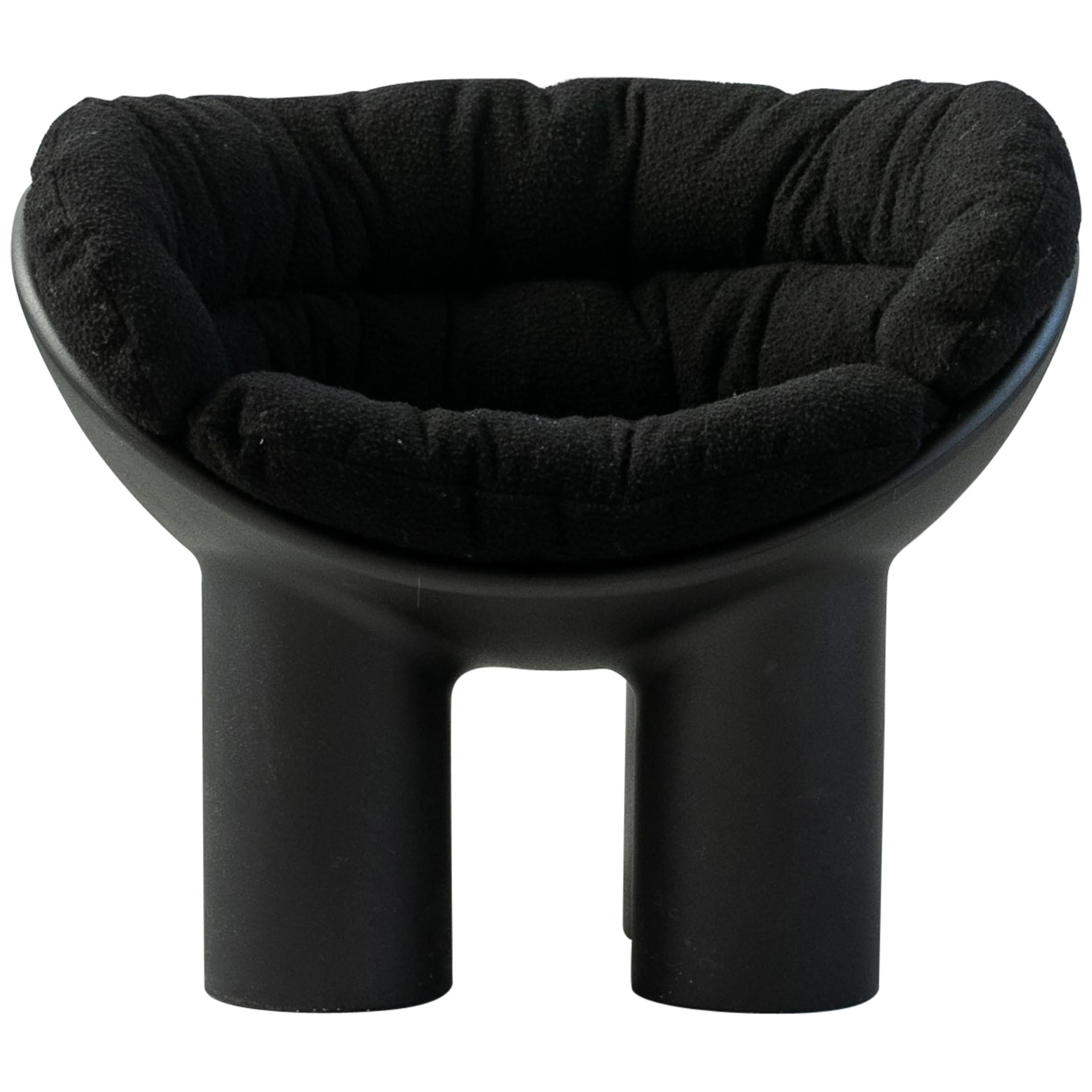 Roly Poly Armchair in Black by Faye Toogood with Casentino cushions | 1stDibs