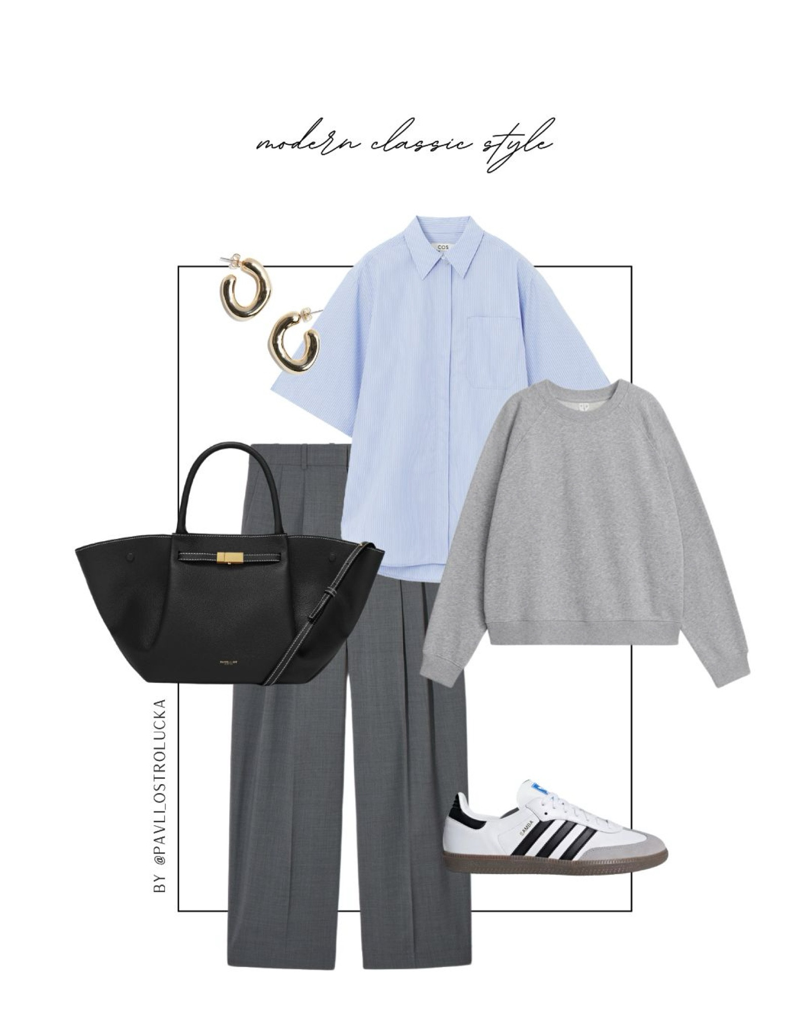 How to style light blue shirt to the office 🩶

Adidas samba, tailored pants, comfy style, Demellier bag

#LTKstyletip #LTKbag #LTKworkwear