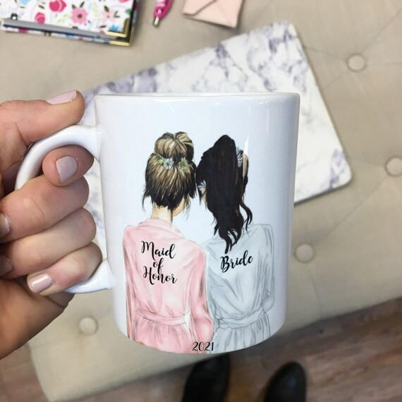 Maid of Honor Mug, Personalized Maid of Honor Proposal Gift | Etsy (US)