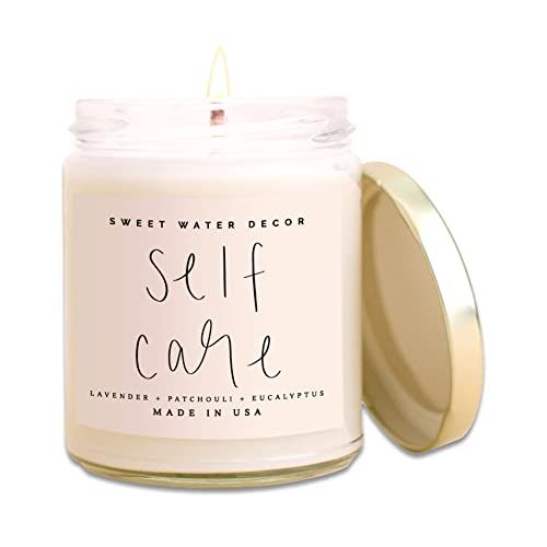Sweet Water Decor Self Care Soy Candle | Lavender, Patchouli, Eucalyptus, Spa Scented Soy Wax Can... | Amazon (US)