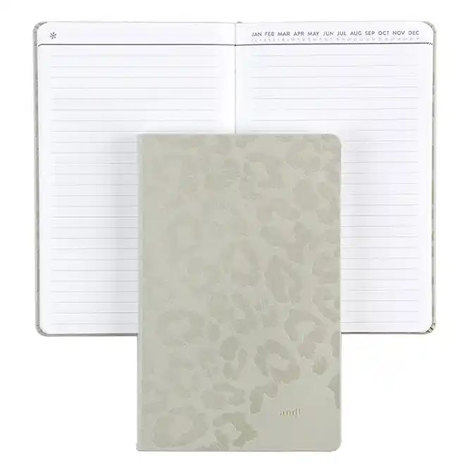 Metallic Leopard Print Lined Softbound Notebook | Erin Condren | Erin Condren