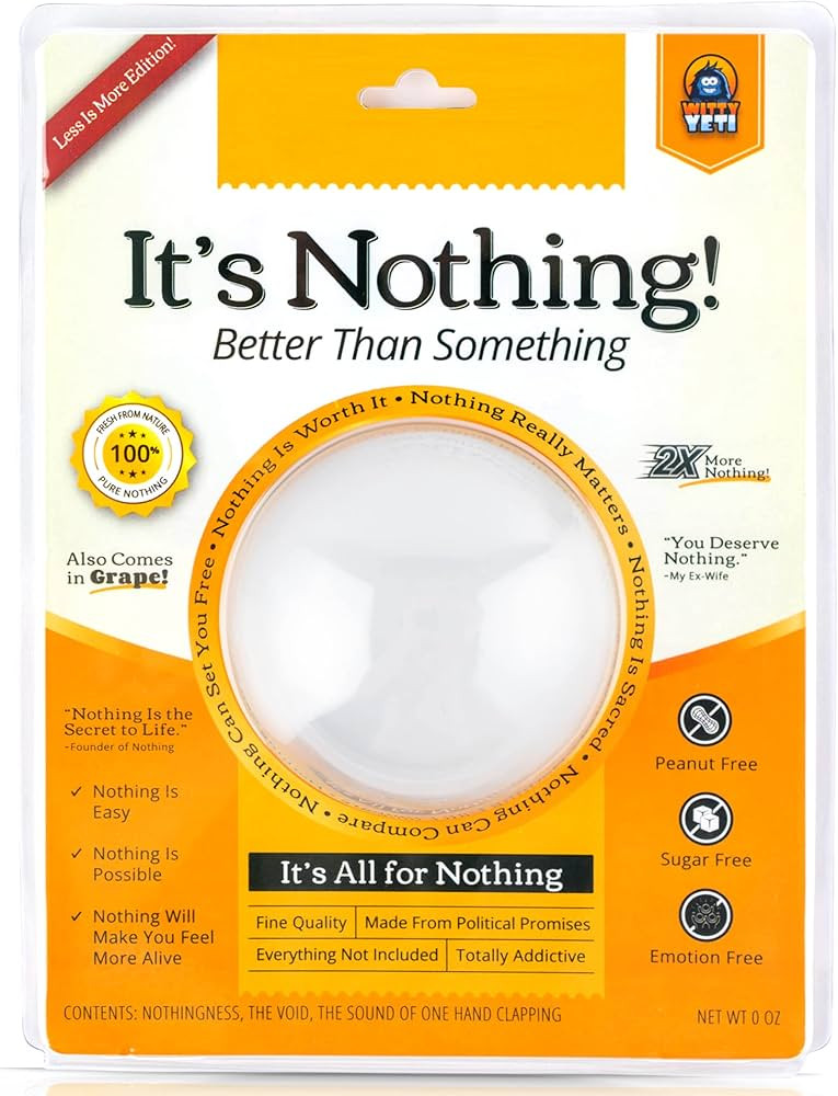 Super Funny, The Gift of Nothing Gag Gift. Hilarious Practical Joke for The Person Who Has Everyt... | Amazon (US)