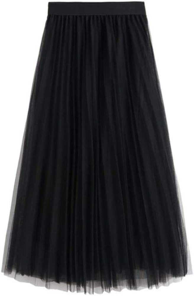 Women's Long Tulle Skirt Tutu Swing Skirts Pleated Maxi Chiffon Petticoat High Elastic Waist Midi... | Amazon (US)