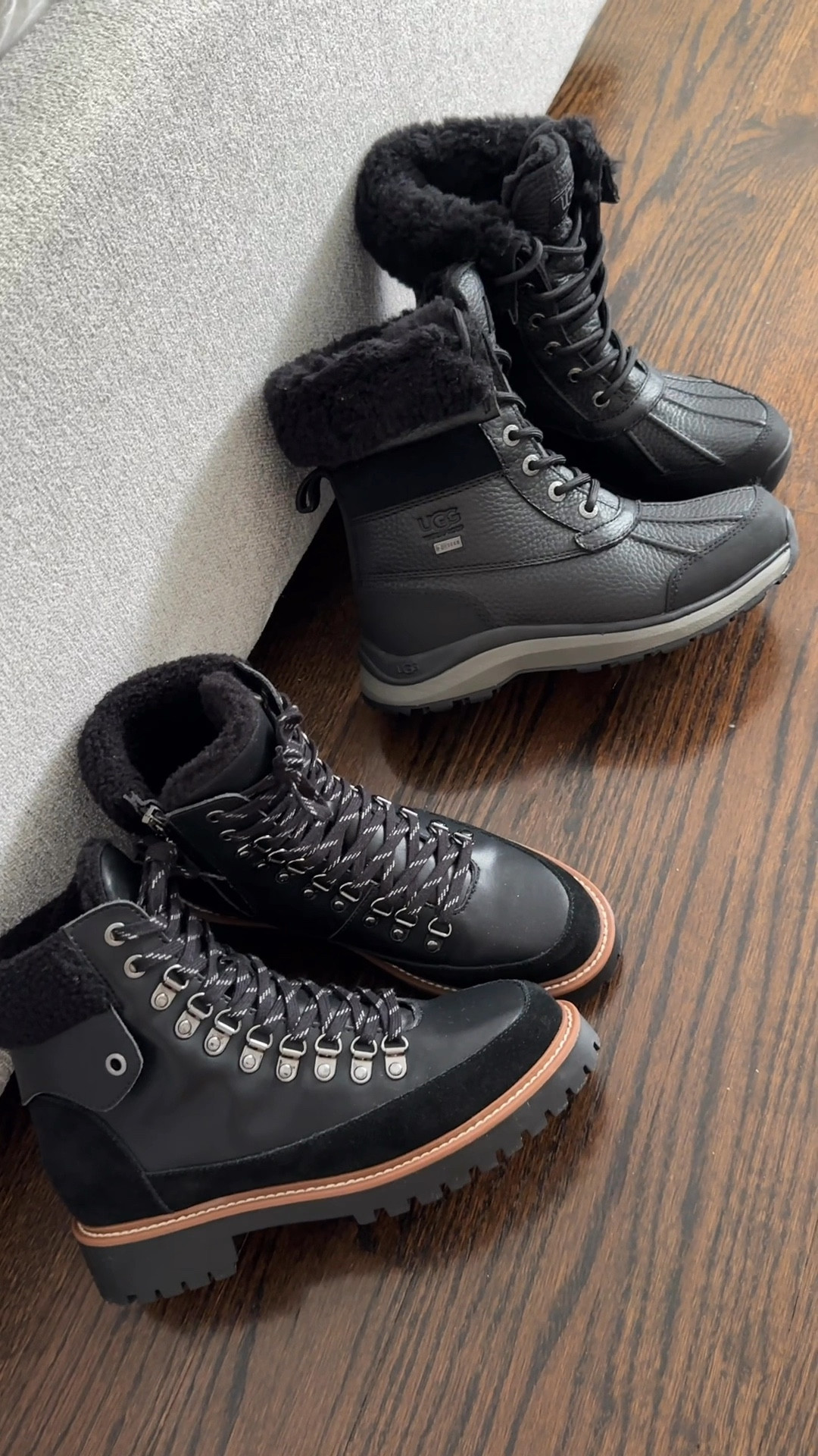 Big Ugg / winter boot sale! Both comfy with no breaking in needed.  

For socks, I love Bombas quarter or calf socks with light cushioning for an everyday sock. For a warmer winter sock I have the thicker Aritzia wool cotton socks in XS / S linked and on sale. 

• Ugg Adirondack is a heavy duty winter weather boot suitable for cold, damp and snowy days. I take 5.5 and they keep your feet warm and dry.

If between sizes, maybe go up because these are lined all inside the foot area including the insole. I have 5.5 in these and they’re very toasty warm. You can wear the upper cuff folded down or up.

• For a more everyday winter “fashion” boot , the other pair are Blondo Natasha Faux Shearling Cuff Waterproof boots. I have 5.5 and there is still room for thicker socks

Love the Zipper side closure for easy on and off. 

• Amazon has a popular more budget friendly socks option too (have not tried the Amazon myself)  - all linked 

Snow day, Winter boots, Ugg boot sale, gifts for her 


#LTKSeasonal #LTKTravel #LTKSaleAlert