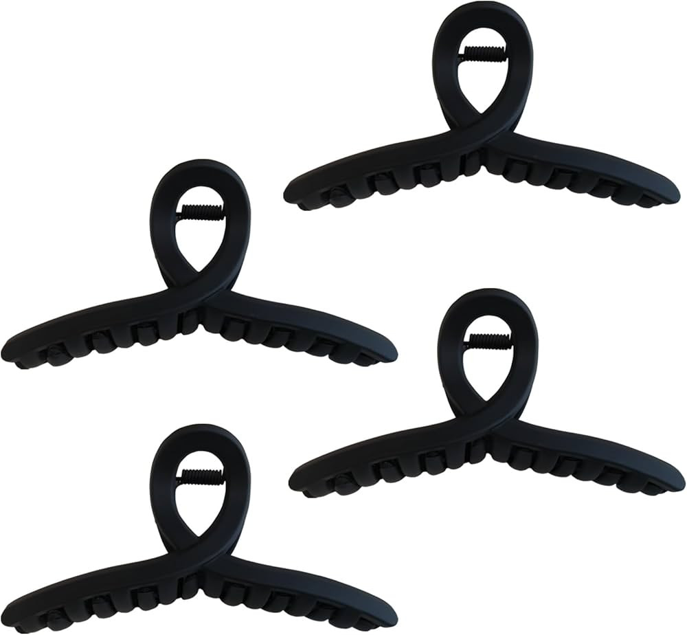 4.3 Inch Hair Claw Clips Large 4 Inch No Slip Big Black Matte Jaw Clip for Thin Fine and Medium T... | Amazon (US)