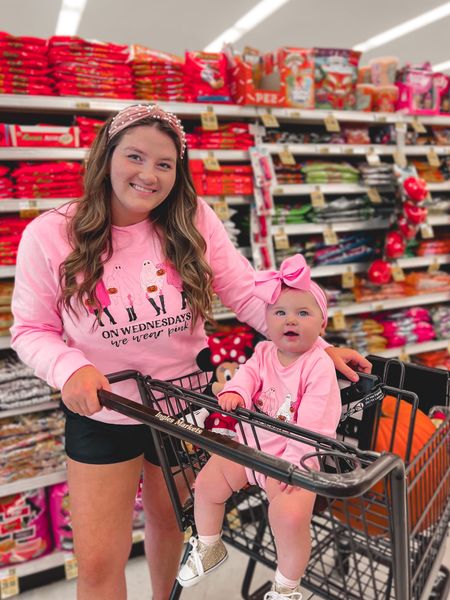 Mama and mini matching shirts Halloween pink outfit