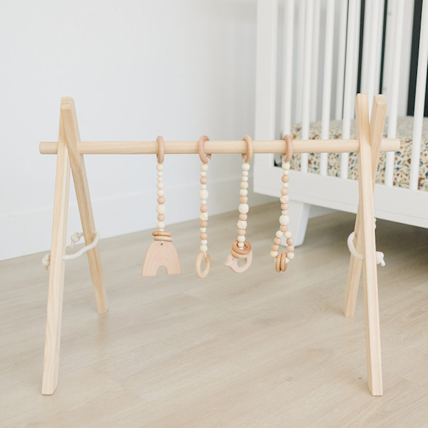 Natural Pine Wood Gym | Babylist