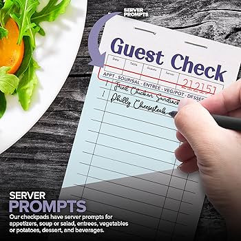 Stock Your Home Blue Guest Check Books for Servers (10 Pack) Server Note Pads, Waiter Checkbook, ... | Amazon (US)