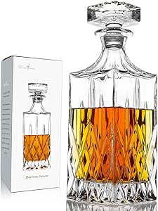 Whiskey Decanter With Glass Stopper ,26 oz Liquor Decanter For Alcohol , Wine , Scotch , Brandy o... | Amazon (US)