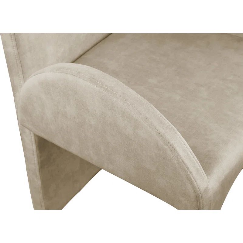 Caserta Velvet Upholstered Solid Back Arm Chair (Set of 2) | Wayfair North America