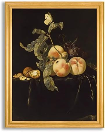 Still Life of Fruit 1667 by Willem Van Aelst Framed Print Poster Wall Art Home Decor | Fine Artwo... | Amazon (US)