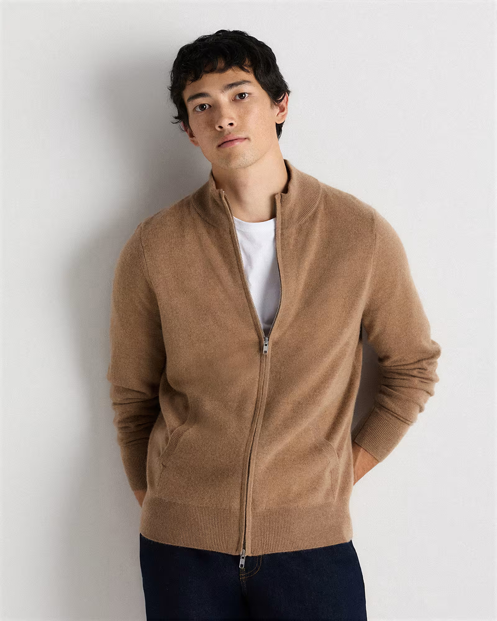 Mongolian Cashmere Full Zip Sweater | Quince