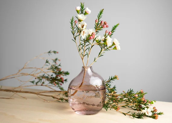 Blush Pink Glass Budvase | Etsy | Etsy (US)